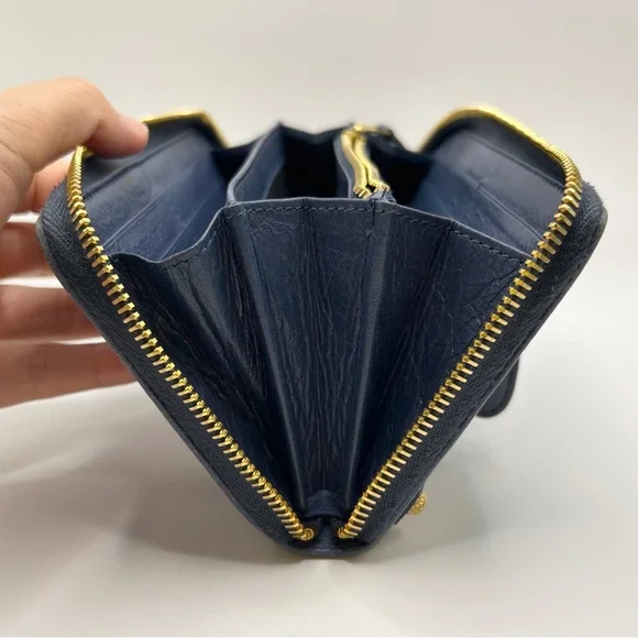 Balenciaga Motocross Giant 12 Continental Wallet in Blue - Picture 6 of 16
